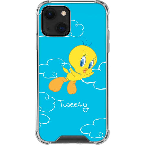 Looney Tunes Tweety Bird Flying iPhone 14 Plus Clear Case