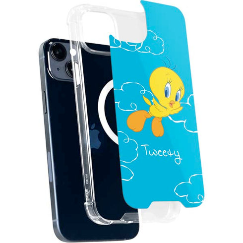Looney Tunes Tweety Bird Flying iPhone 14 Plus MagSafe Case