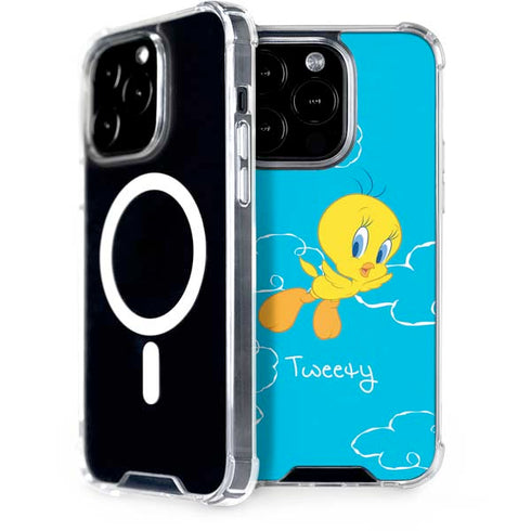 Looney Tunes Tweety Bird Flying iPhone 15 Pro MagSafe Case