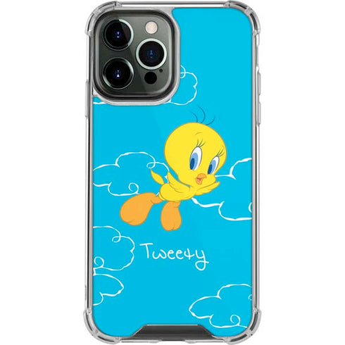 Looney Tunes Tweety Bird Flying iPhone 14 Pro Max Clear Case