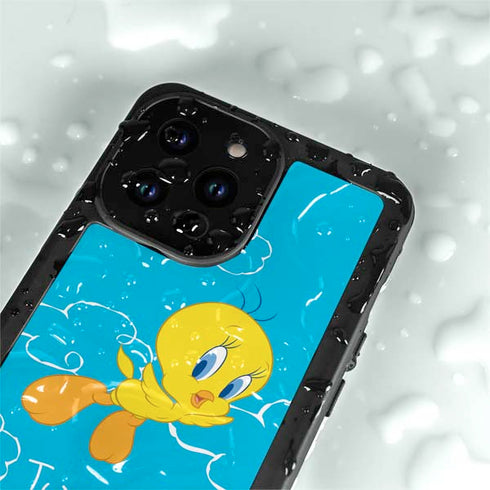 Looney Tunes Tweety Bird Flying iPhone 14 Pro Max Waterproof Case