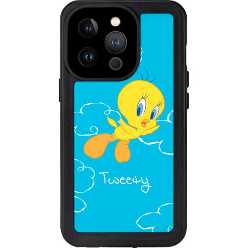 Looney Tunes Tweety Bird Flying iPhone 14 Pro Waterproof Case