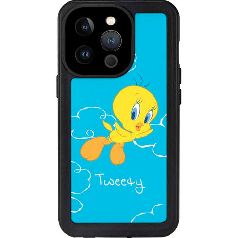 Looney Tunes Tweety Bird Flying iPhone 15 Pro Waterproof Case