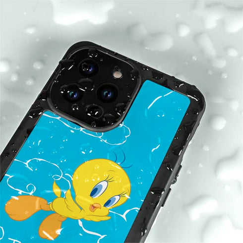 Looney Tunes Tweety Bird Flying iPhone 15 Pro Waterproof Case