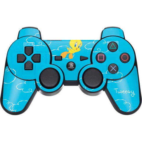 Looney Tunes Tweety Bird Flying PS3 Dual Shock wireless controller Skin