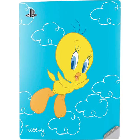 Looney Tunes Tweety Bird Flying PS5 Digital Edition Console Skin