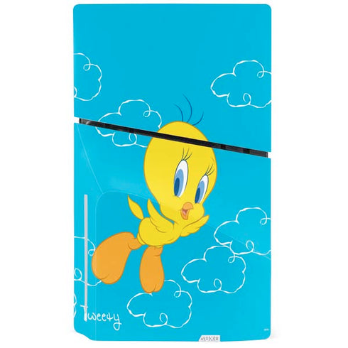 Looney Tunes Tweety Bird Flying PS5 Slim Disk Console Skin