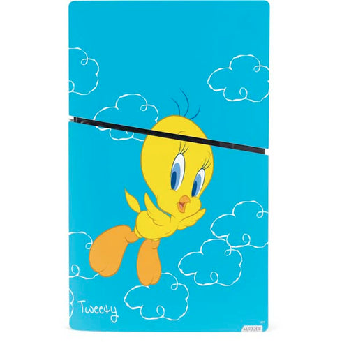 Looney Tunes Tweety Bird Flying PS5 Slim Digital Edition Console Skin