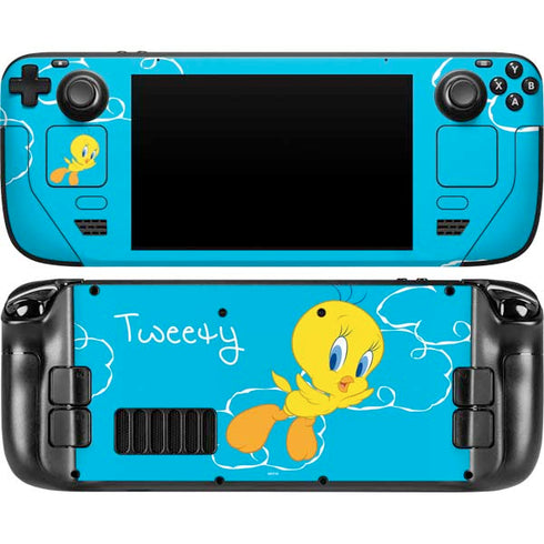 Looney Tunes Tweety Bird Flying Steam Deck Handheld Gaming Computer Skin