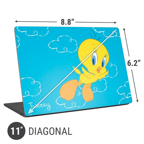Looney Tunes Tweety Bird Flying Universal Laptop 11in (8.8 x 6.2in) Skin