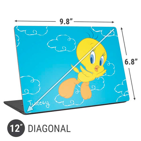 Looney Tunes Tweety Bird Flying Universal Laptop 12in (9.8 x 6.8in) Skin