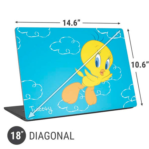 Looney Tunes Tweety Bird Flying Universal Laptop 18in (14.6 x 10.6in) Skin