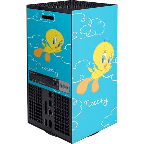 Looney Tunes Tweety Bird Flying Xbox Series X Console Skin