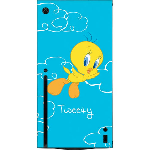 Looney Tunes Tweety Bird Flying Xbox Series X Console Skin