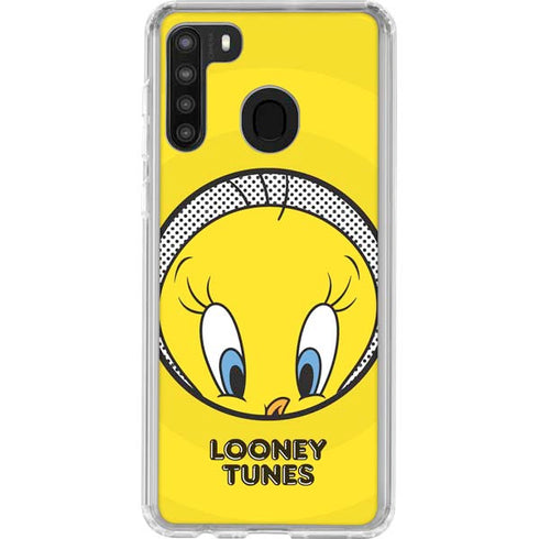 Looney Tunes Tweety Bird Full Galaxy A21 Clear Case