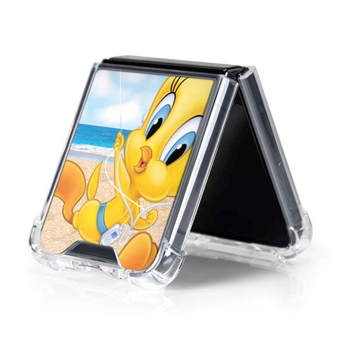 Looney Tunes Tweety Bird Ipod Galaxy Z Flip5 5G Clear Case