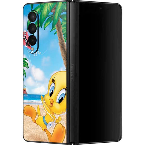 Looney Tunes Tweety Bird Ipod Galaxy Z Fold3 5G Skin