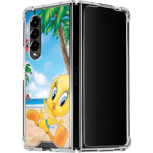 Looney Tunes Tweety Bird Ipod Galaxy Z Fold4 5G Clear Case