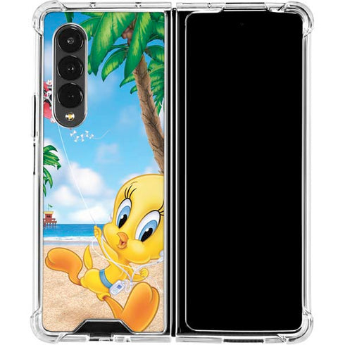 Looney Tunes Tweety Bird Ipod Galaxy Z Fold4 5G Clear Case