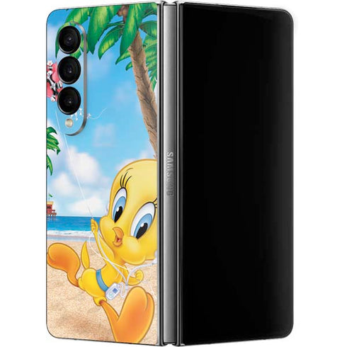 Looney Tunes Tweety Bird Ipod Galaxy Z Fold4 5G Skin