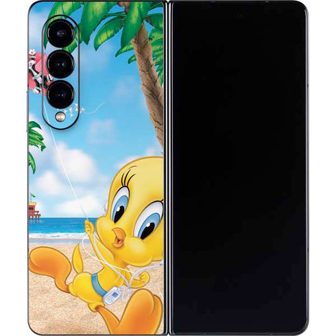 Looney Tunes Tweety Bird Ipod Galaxy Z Fold4 5G Skin