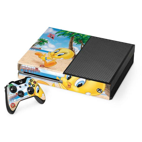 Looney Tunes Tweety Bird Ipod Xbox One Console and Controller Bundle Skin