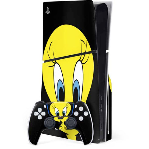 Looney Tunes Tweety Bird PS5 Slim Disk Bundle Skin