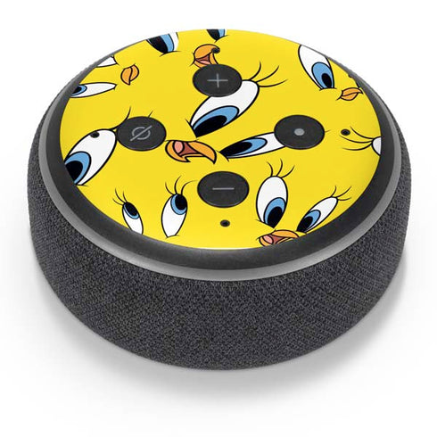 Looney Tunes Tweety Bird Super Sized Pattern Amazon Echo Dot Skin