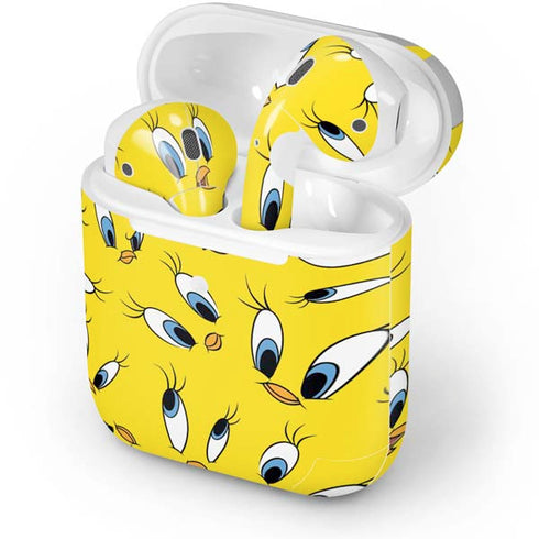 Looney Tunes Tweety Bird Super Sized Pattern Apple AirPods 2 Skin