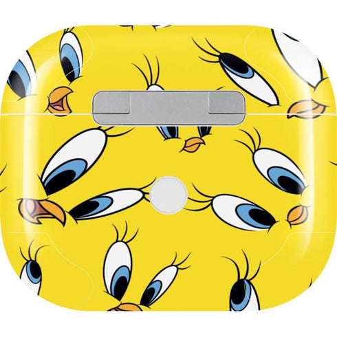 Looney Tunes Tweety Bird Super Sized Pattern Apple AirPods (3rd Gen 2021) Skin