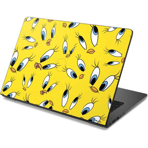 Looney Tunes Tweety Bird Super Sized Pattern Dell Chromebook Skin