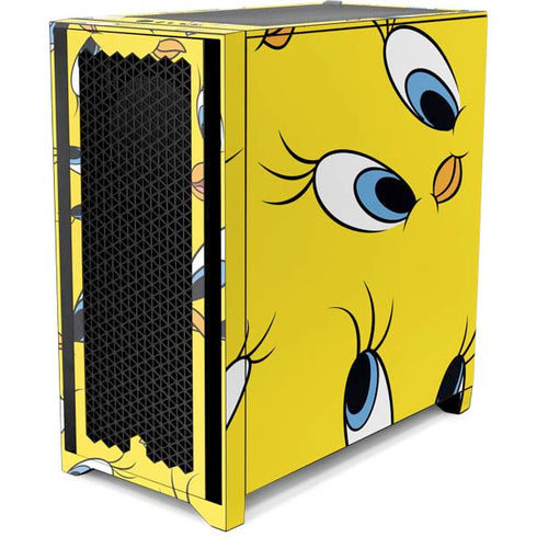 Looney Tunes Tweety Bird Super Sized Pattern Corsair 4000D Tempered Glass Mid-Tower ATX Case Skin