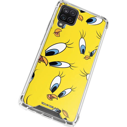 Looney Tunes Tweety Bird Super Sized Pattern Galaxy A12 Clear Case