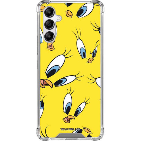 Looney Tunes Tweety Bird Super Sized Pattern Galaxy A14 5G Clear Case