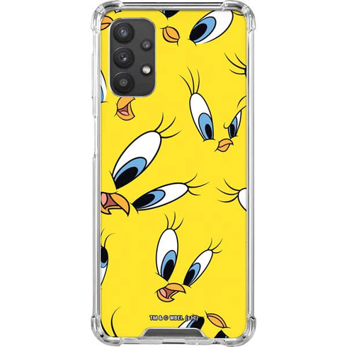 Looney Tunes Tweety Bird Super Sized Pattern Galaxy A32 5G Clear Case