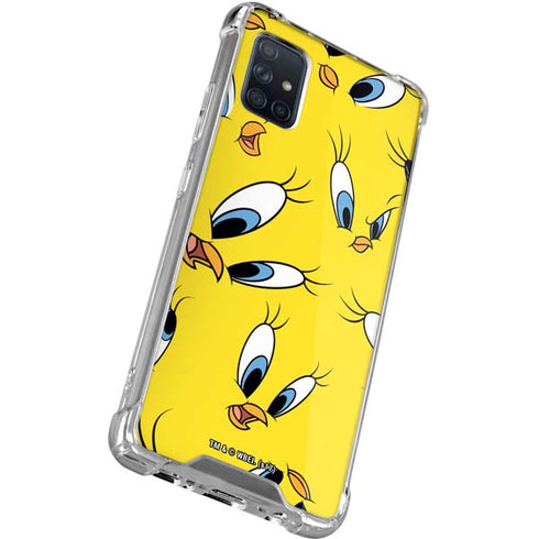 Looney Tunes Tweety Bird Super Sized Pattern Galaxy A51 5G Clear Case