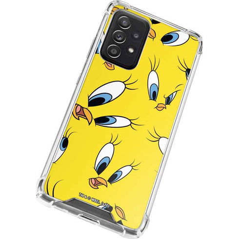 Looney Tunes Tweety Bird Super Sized Pattern Galaxy A52 5G Clear Case