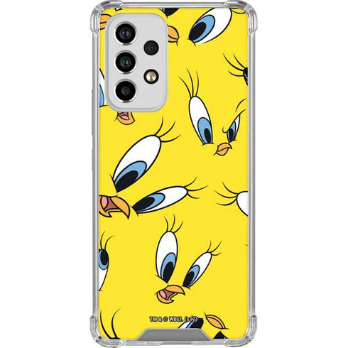 Looney Tunes Tweety Bird Super Sized Pattern Galaxy A53 5G Clear Case