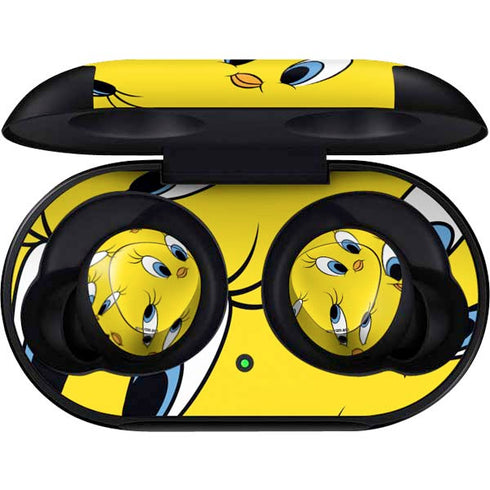 Looney Tunes Tweety Bird Super Sized Pattern Galaxy Buds Skin