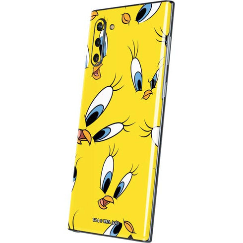 Looney Tunes Tweety Bird Super Sized Pattern Galaxy Note 10 Skin