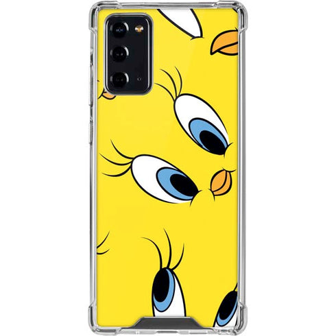 Looney Tunes Tweety Bird Super Sized Pattern Galaxy Note20 5G Clear Case