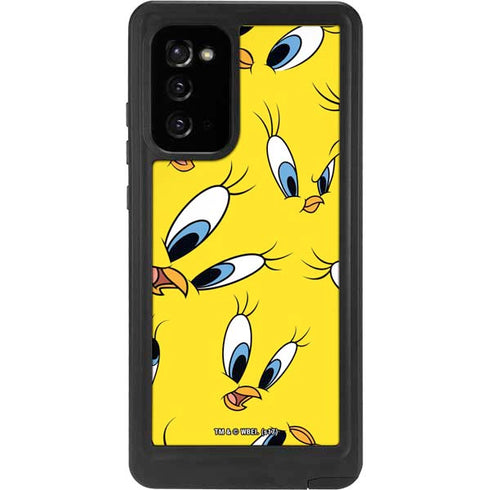 Looney Tunes Tweety Bird Super Sized Pattern Galaxy Note20 5G Waterproof Case
