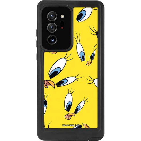 Looney Tunes Tweety Bird Super Sized Pattern Galaxy Note20 Ultra 5G Waterproof Case