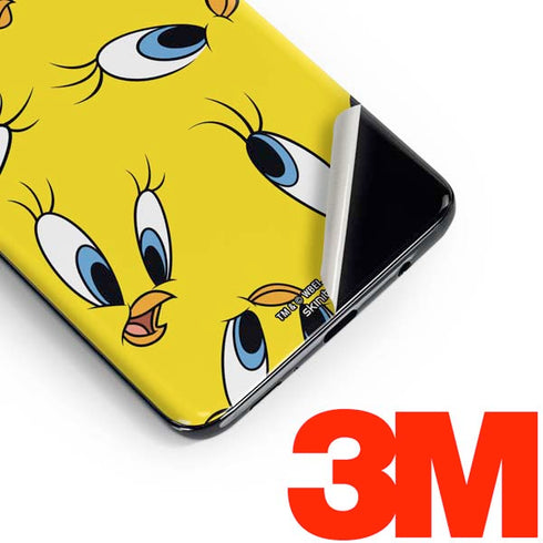 Looney Tunes Tweety Bird Super Sized Pattern Galaxy S10e Skin