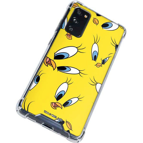 Looney Tunes Tweety Bird Super Sized Pattern Galaxy S20 FE Clear Case