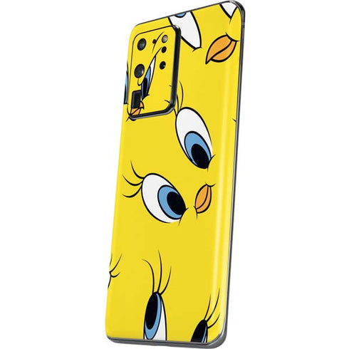Looney Tunes Tweety Bird Super Sized Pattern Galaxy S20 Ultra 5G Skin