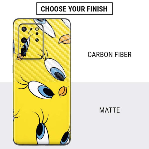 Looney Tunes Tweety Bird Super Sized Pattern Galaxy S20 Ultra 5G Skin