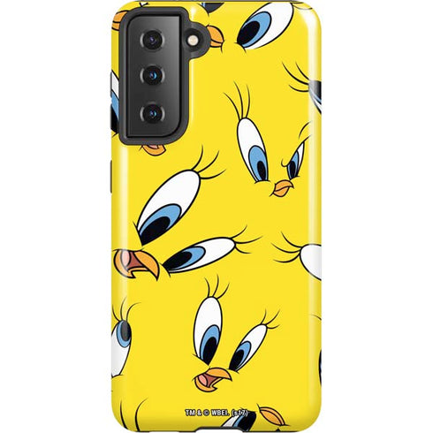 Looney Tunes Tweety Bird Super Sized Pattern Galaxy S21 5G Pro Case