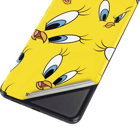 Looney Tunes Tweety Bird Super Sized Pattern Galaxy S21 5G Skin