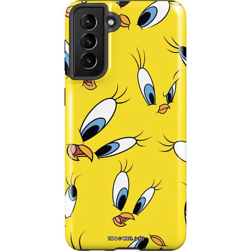 Looney Tunes Tweety Bird Super Sized Pattern Galaxy S21 FE Pro Case